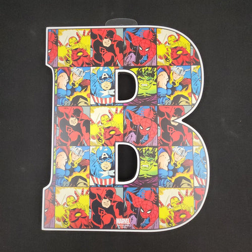 Marvel Letter B Wood Wall Art Print Dc Comics Superhero Décor For Kids Room