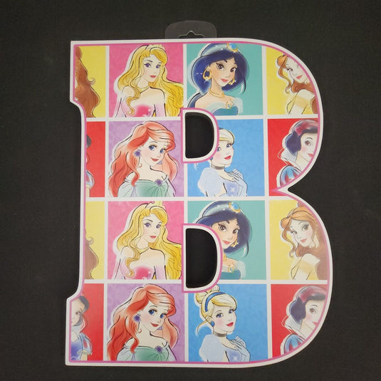 Disney Princesses Letter B Wood Wall Art Print Décor For Kids Room