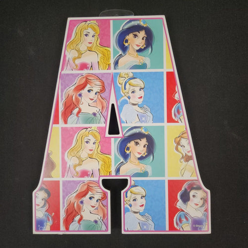 Disney Princesses Letter A Wood Wall Art Print Décor For Kids Room