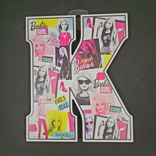 Barbie Letter K Wood Wall Art Print Décor For Kids Room