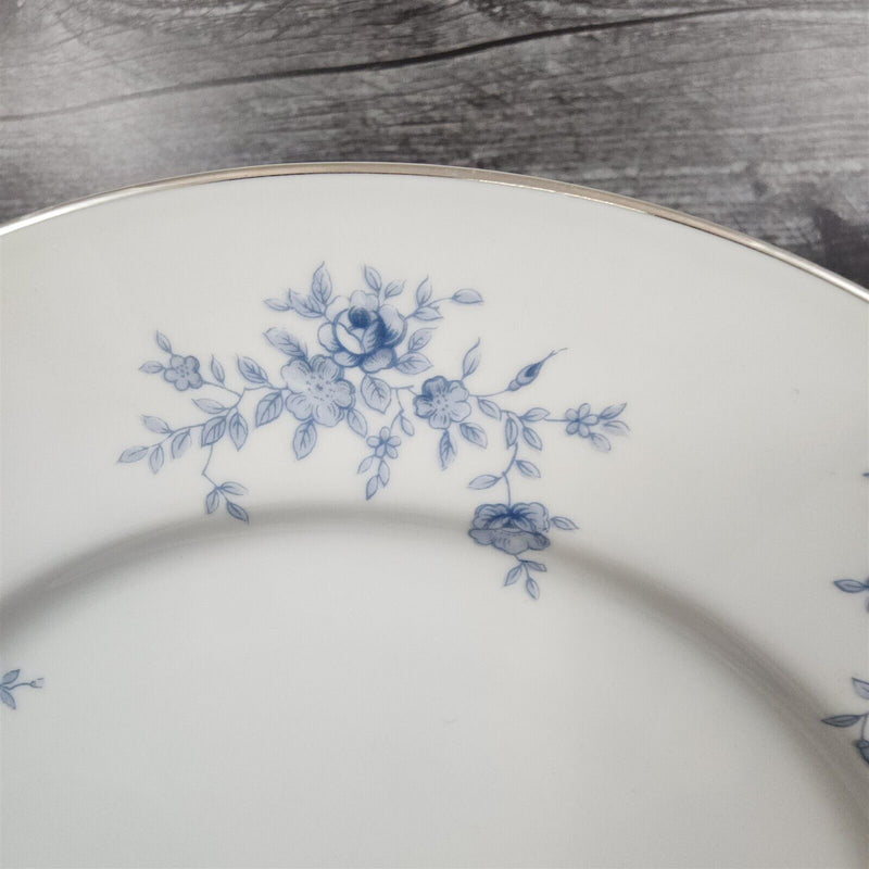 Load image into Gallery viewer, Crown Empire Duchess Set of 4 Dinner Plate 10 3/8&quot; Floral Silver Rim Ceramic
