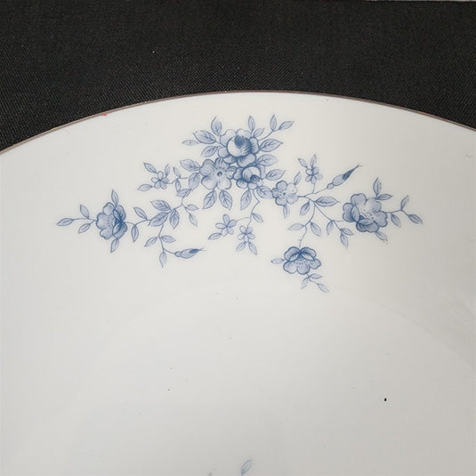 Crown Empire Duchess Set of 4 Soup Bowl 7 5/8" Floral Silver Rim Ceramic