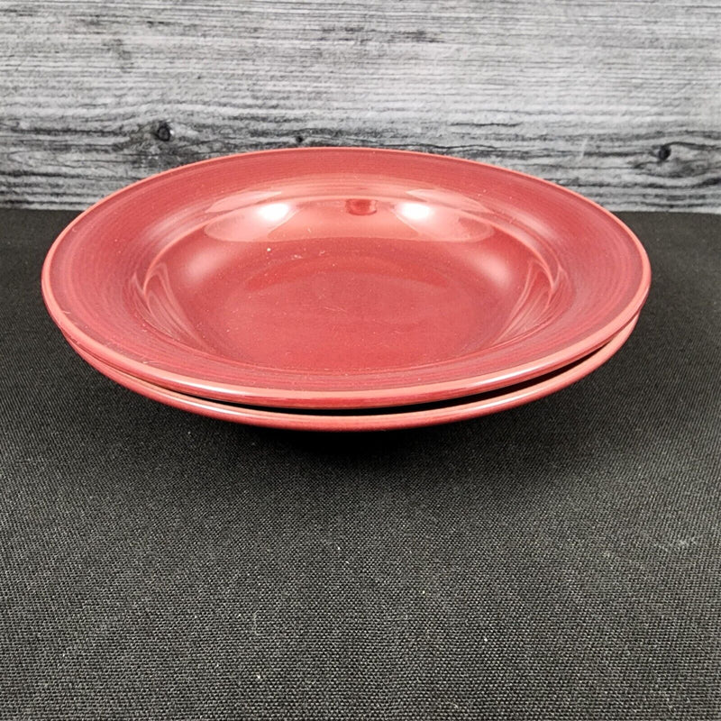 Load image into Gallery viewer, Nancy Calhoun Raspberry Soup Bowl Stoneware Round 8 inch Set of 2
