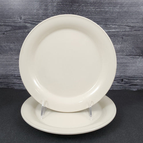 Nancy Calhoun Vanilla Salad Plate Stoneware Round 8 inch Set of 2