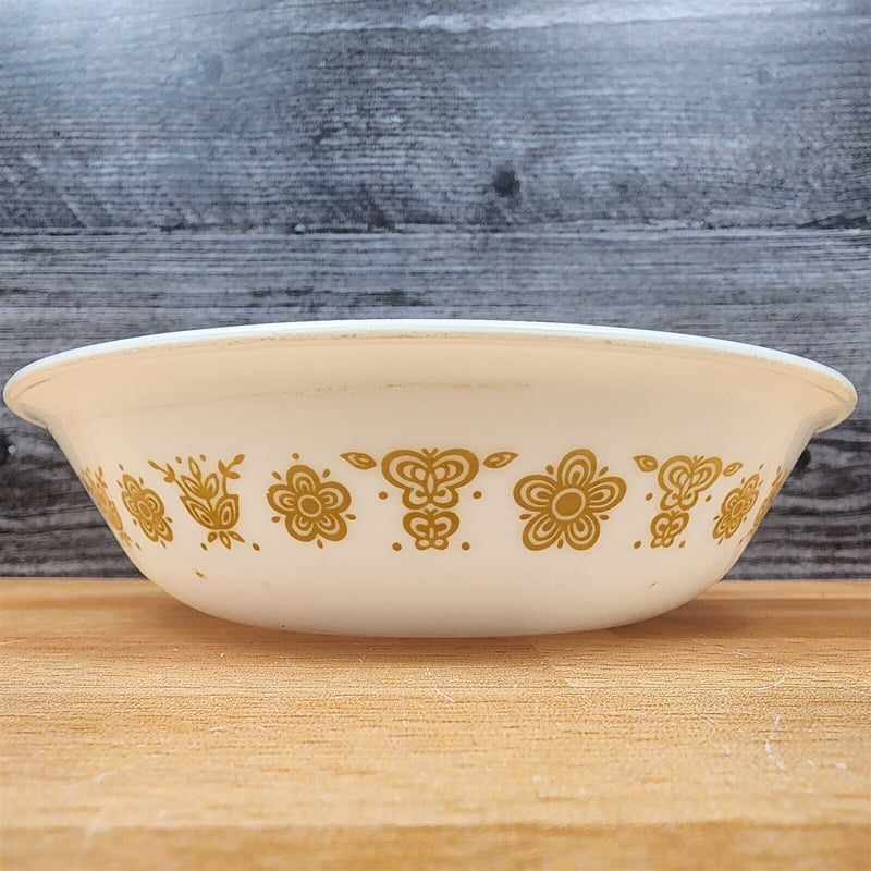 Load image into Gallery viewer, Corelle Corning Butterfly Gold Bowl Set of 4 Fruit Dessert Sauce Ceramic White

