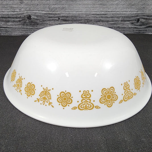 Corelle Corning Butterfly Gold Vegetable Bowl 8 1/2" 21cm Ceramic White
