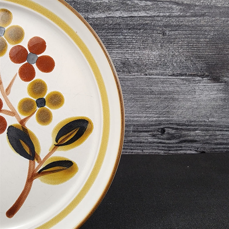 Load image into Gallery viewer, Noritake October Fest Salad Plate Stoneware Brown Blue Yellow Floral

