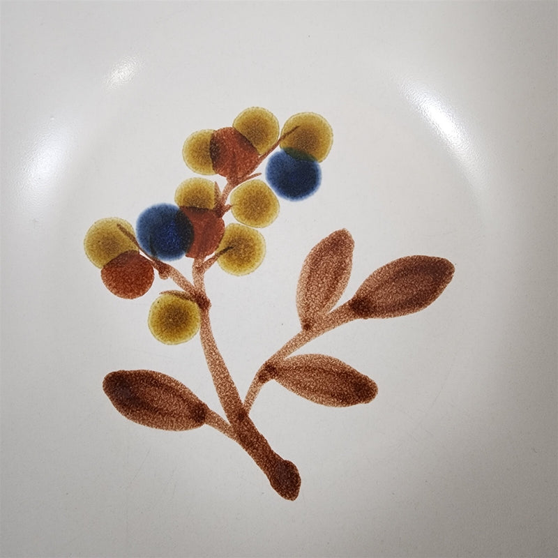 Load image into Gallery viewer, Noritake October Fest Set of 2 Soup Bowls Stoneware Brown Blue Yellow Floral
