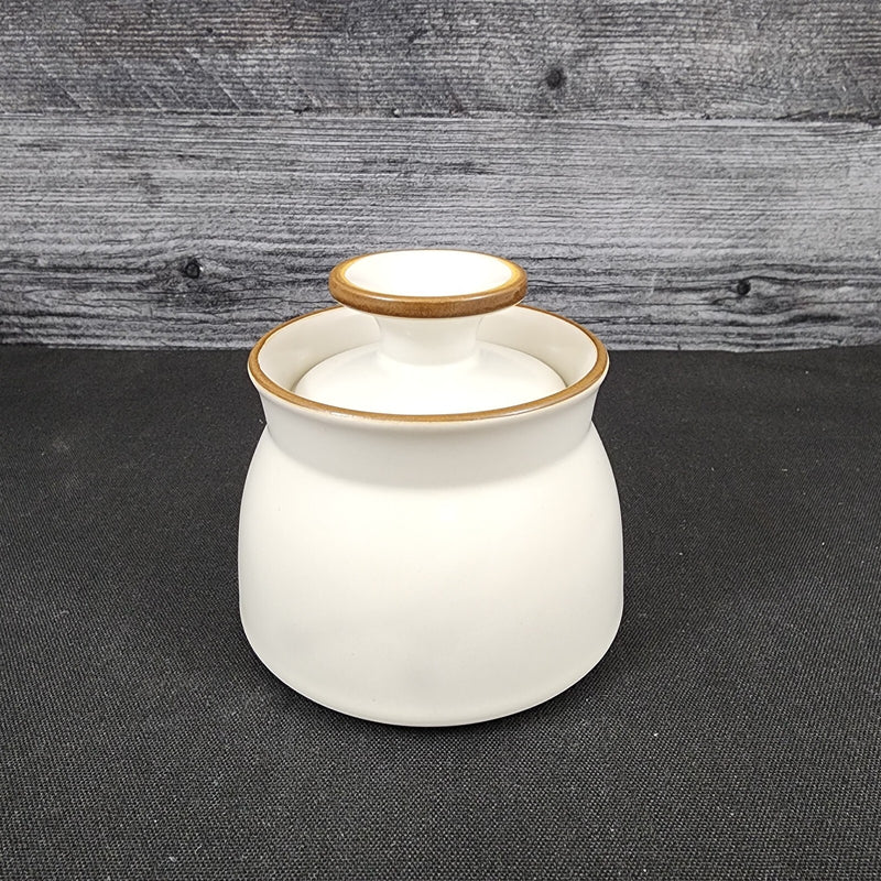 Load image into Gallery viewer, Noritake October Fest Sugar Bowl Stoneware Brown Blue Yellow Floral
