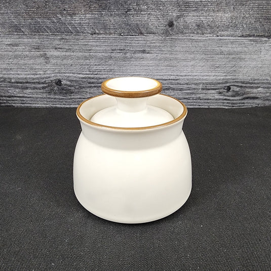 Noritake October Fest Sugar Bowl Stoneware Brown Blue Yellow Floral