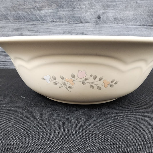 Pfaltzgraff Remembrance Vegetable Bowl Pink Peach White Flowers Stoneware Vtg