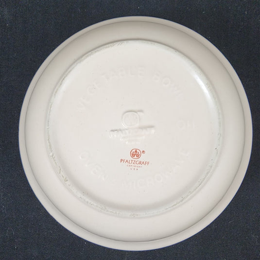 Pfaltzgraff Remembrance Vegetable Bowl Pink Peach White Flowers Stoneware Vtg