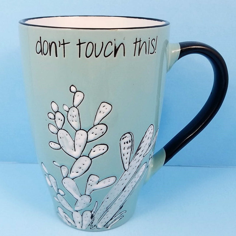 Load image into Gallery viewer, Sanora Cactus Sayings Coffee Mug Cup by Blue Sky Ceramic 21oz U Pick the Saying
