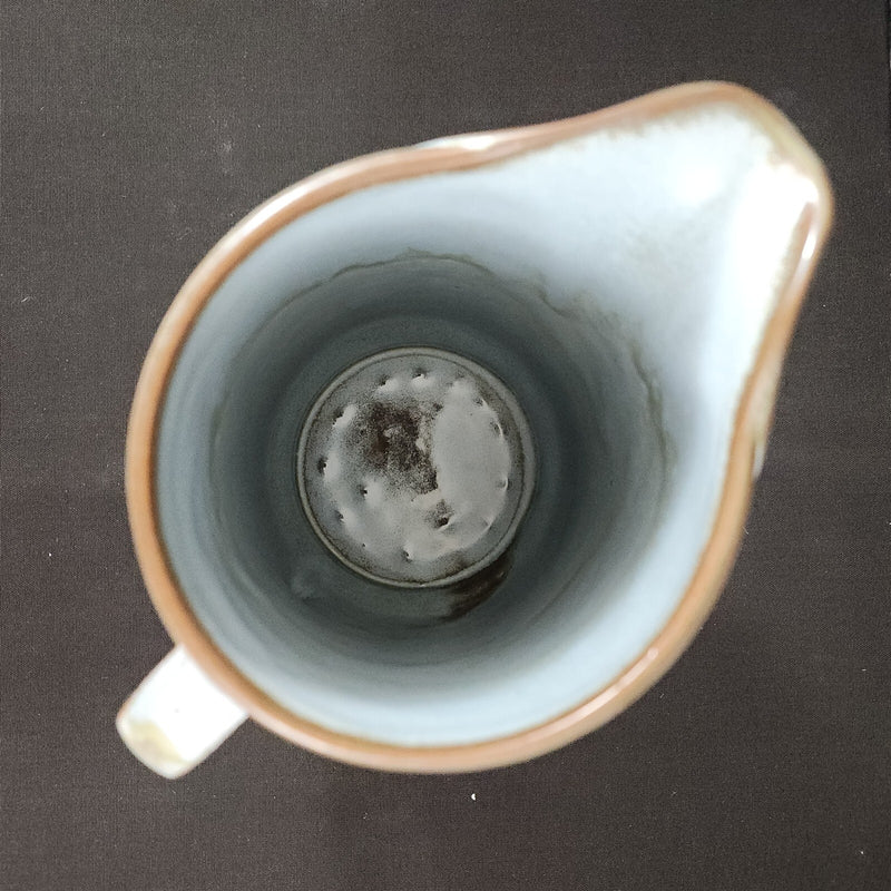 Load image into Gallery viewer, Frankoma Plainsman Woodland Moss Pitcher 40 oz Blue Brown Green Pottery
