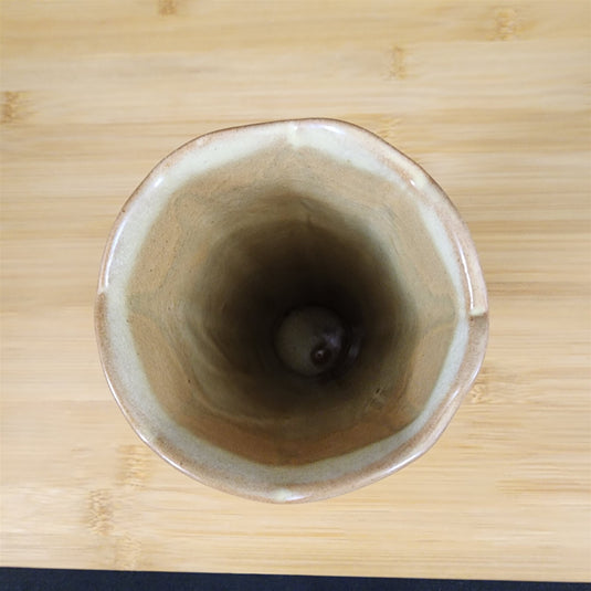 Frankoma Fluted Bud Vase Desert Gold Ada Clay Pottery 38