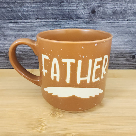 Dad Mug Mustache Ceramic Embossed Coffee Tea Cup - Thumbnail 4