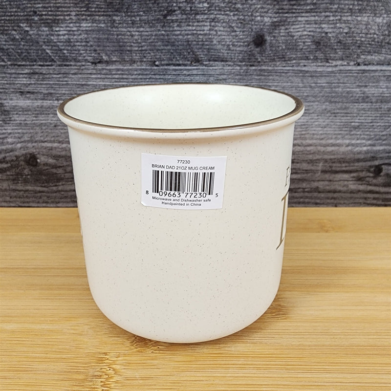 Load image into Gallery viewer, Dad Coffee Mug Ceramic Embossed Cup Blue Sky Father's Day Beige 21oz

