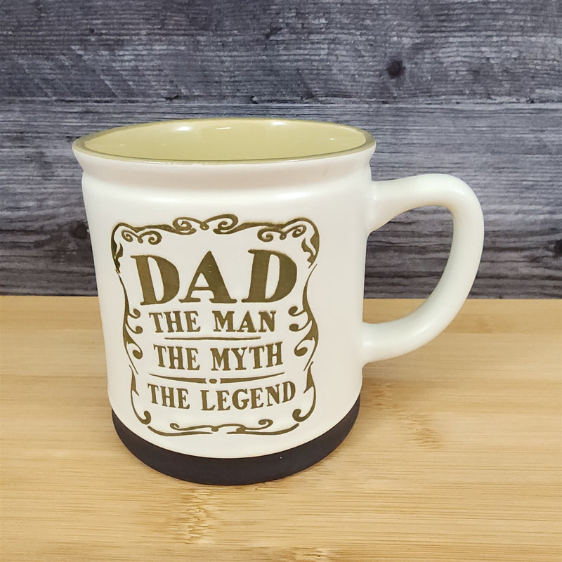 Load image into Gallery viewer, Dad Inspirational Mug Ceramic Embossed Coffee Cup Blue Sky Father&#39;s Day Beige
