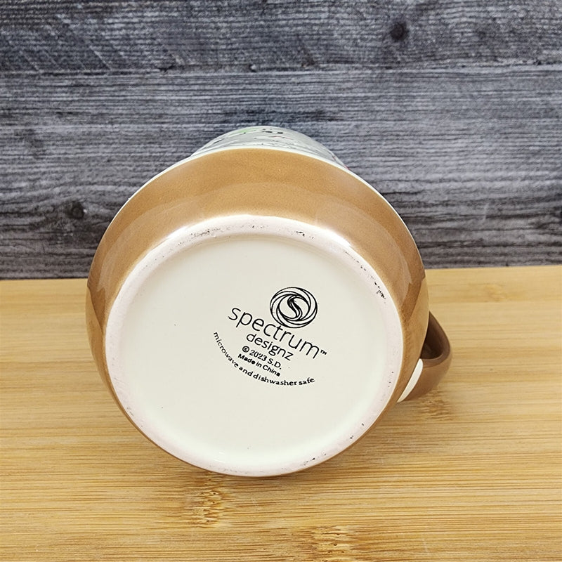 Load image into Gallery viewer, Dad Golf Coffee Mug Ceramic Embossed White Green Cup Blue Sky Father’s Day
