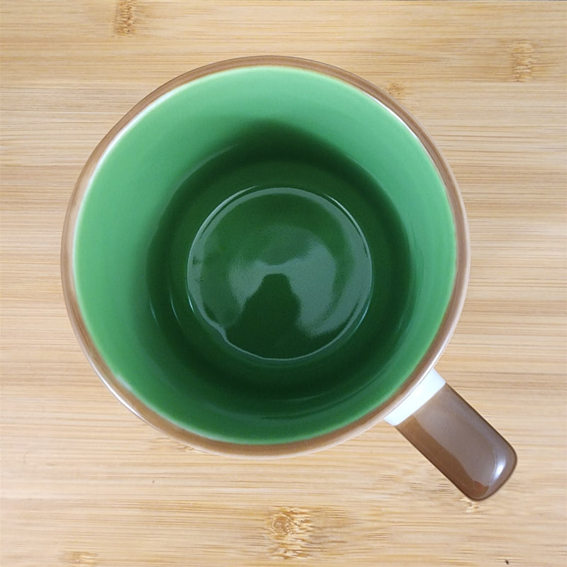 Load image into Gallery viewer, Dad Golf Coffee Mug Ceramic Embossed White Green Cup Blue Sky Father’s Day
