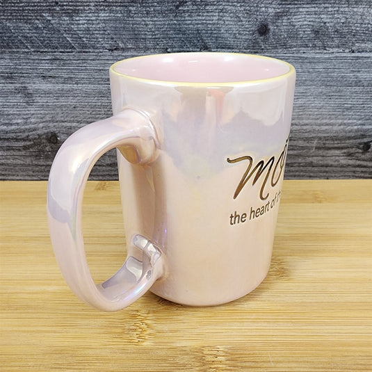 Mom Coffee Mug Ceramic Embossed Luster Glaze Tea Cup Mother by Blue Sky