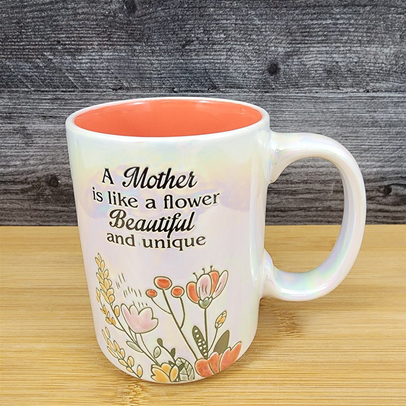 Load image into Gallery viewer, Mom Coffee Mug Ceramic Embossed Luster Glaze Tea Cup Mother by Blue Sky
