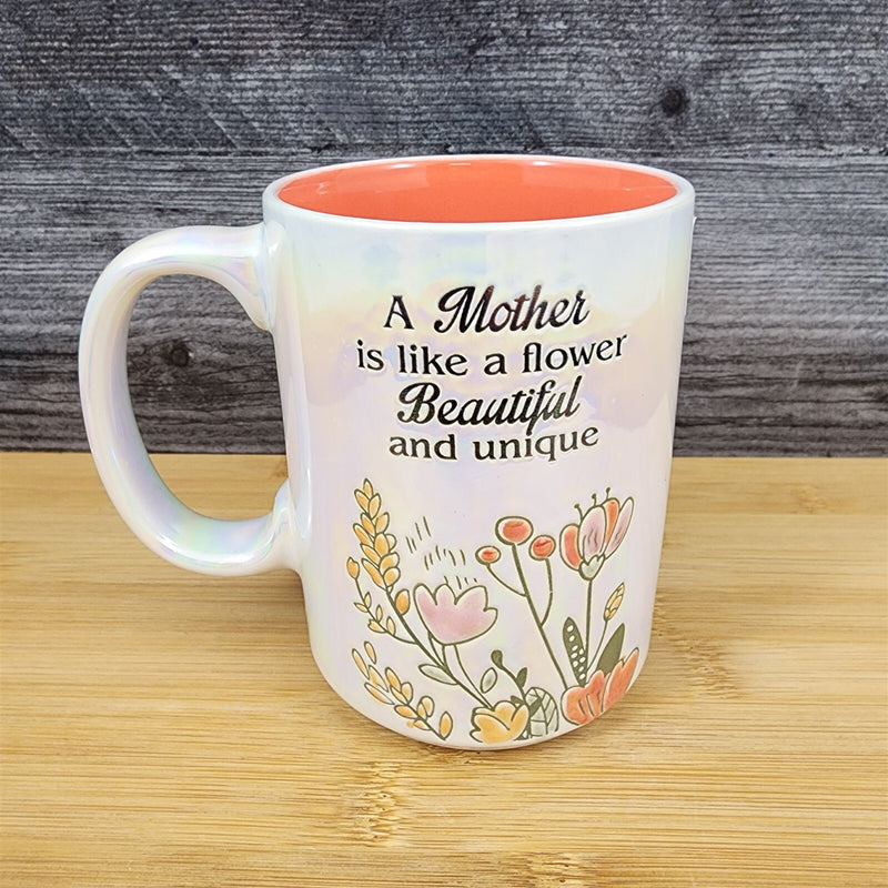 Load image into Gallery viewer, Mom Coffee Mug Ceramic Embossed Luster Glaze Tea Cup Mother by Blue Sky
