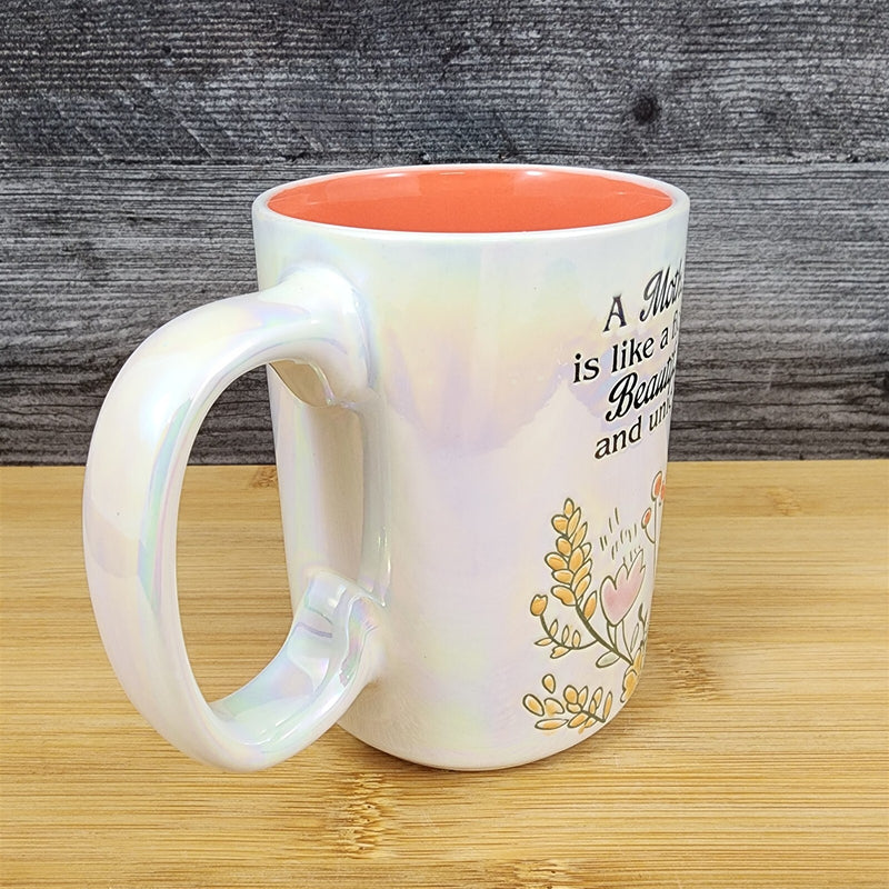 Load image into Gallery viewer, Mom Coffee Mug Ceramic Embossed Luster Glaze Tea Cup Mother by Blue Sky
