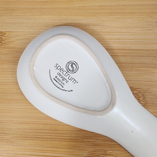 Saddlebrook Farm Spoon Rest Pumpkin Fall Sunflower Ceramic Spectrum Embossed