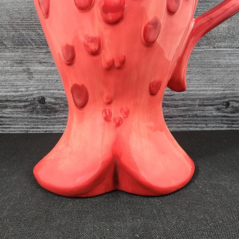 Load image into Gallery viewer, Sardine Fish Pitcher Coral Ceramic Embossed Water Jug by Blue Sky
