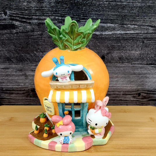 Hello Kitty and Friends Carrot Candle House Tealight Holder Blue Sky Ceramic