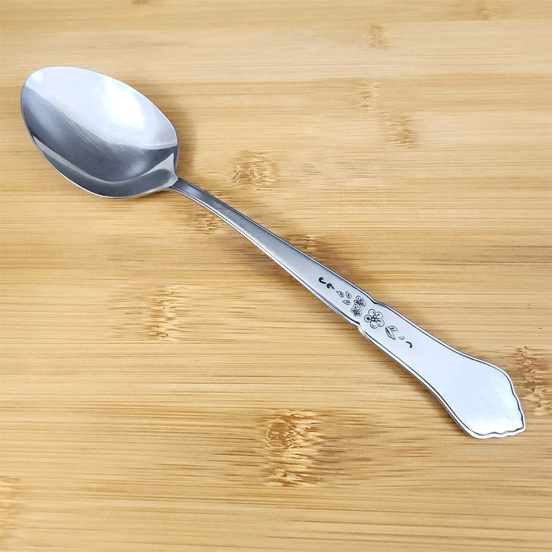 Load image into Gallery viewer, Ashmore Oneida Tablespoon Serving Spoon Stainless Burnished Flatware
