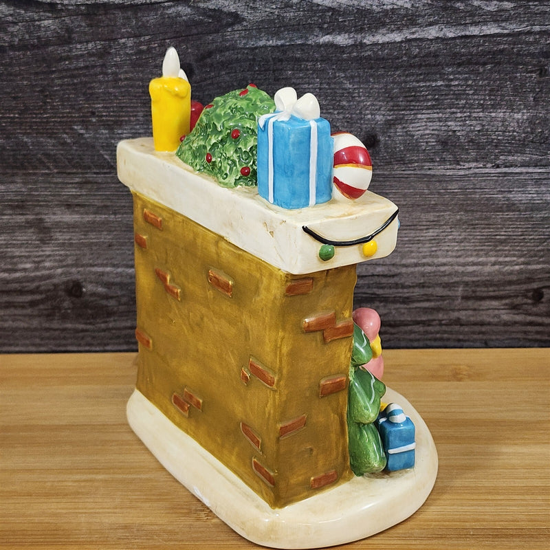 Load image into Gallery viewer, Hello Kitty My Melody Cozy Fireplace Christmas Figurine Ceramic Holiday Blue Sky
