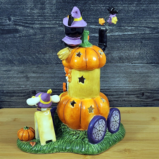 Hello Kitty Pumpkin Cafe Latte Candle Holder Tea Light Lite Ceramic Blue Sky