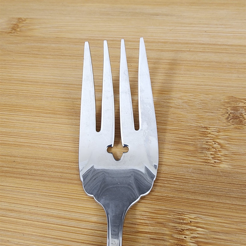 Load image into Gallery viewer, Ashmore Oneida Medium Solid Cold Meat Fork Stainless Burnished Handle Flatware
