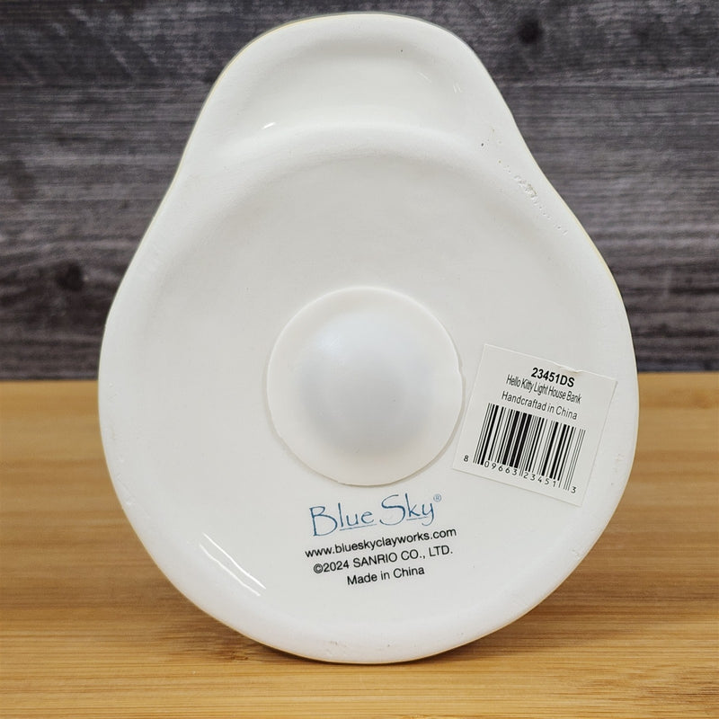 Load image into Gallery viewer, Hello Kitty Light House Bank White Red Ceramic Embossed Blue Sky
