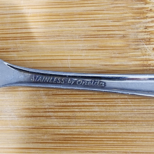 Ashmore Oneida Dinner Teaspoon Set of 2 Stainless Burnished Handle Flatware