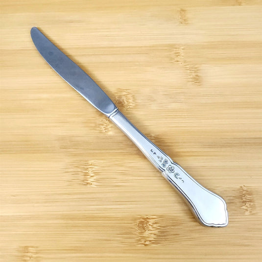 Ashmore Oneida Dinner Knife Hollow Handle Stainless Burnished Flatware