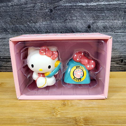 Hello Kitty Phone A Friend Salt Pepper Set Collectible Ceramic by Blue Sky