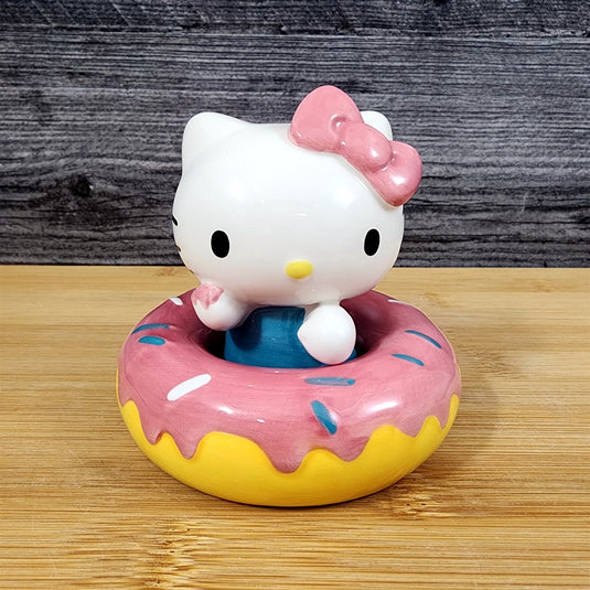 Hello Kitty Donut Tasting Salt Pepper Set Collectible Ceramic by Blue Sky
