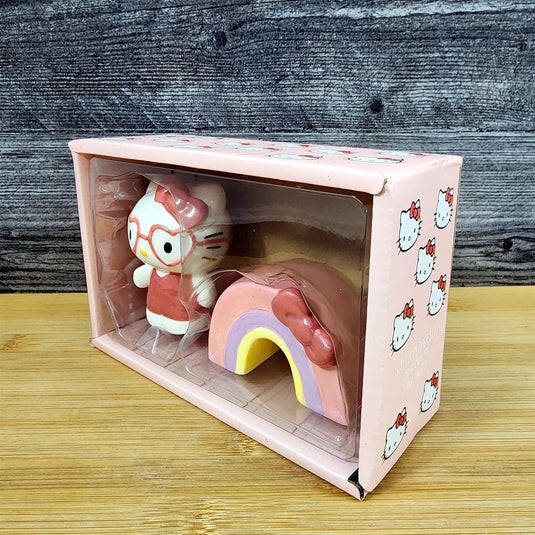 Hello Kitty Salt Pepper Set Happy Rainbow Ceramic Blue Sky