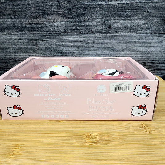 Hello Kitty And Kuromi Scooter Salt Pepper Set Collectible Ceramic by Blue Sky