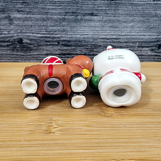 Hello Kitty Salt Pepper Set Christmas Reindeer Collectible Ceramic Blue Sky