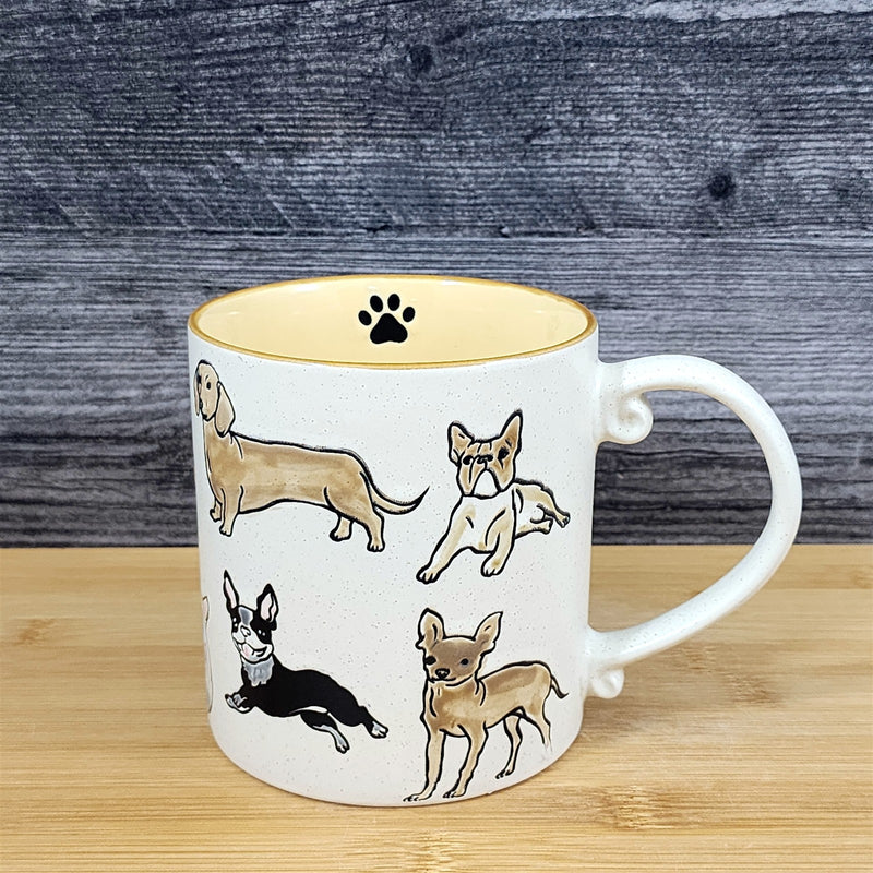 Load image into Gallery viewer, Chihuahua English French Dachshund Dog Coffee Mug Ceramic 21oz Tea Cup Blue Sky
