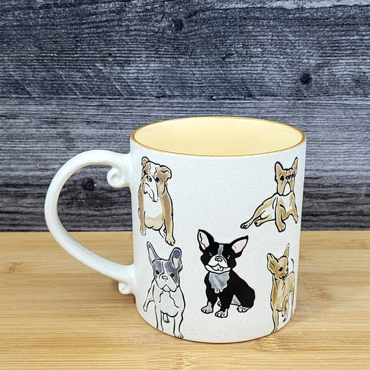 Chihuahua English French Dachshund Dog Coffee Mug Ceramic 21oz Tea Cup Blue Sky