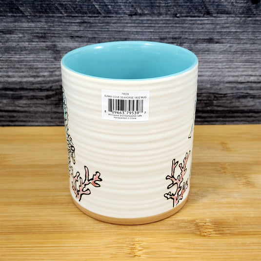 Seahorse Coffee Mug Marine Ocean Coral Life Whimsical Tea Cup Blue Sky Ceramic