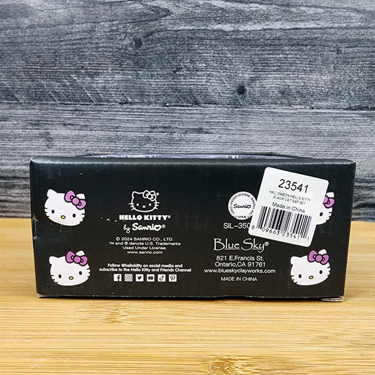 Hello Kitty Halloween Black Cat and Pumpkin Salt Pepper Set Ceramic Blue Sky