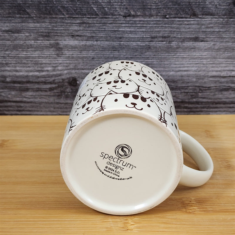 Load image into Gallery viewer, Cat Face Ceramic Mug 16 oz Black Tea Coffee Cup Embossed by Blue Sky
