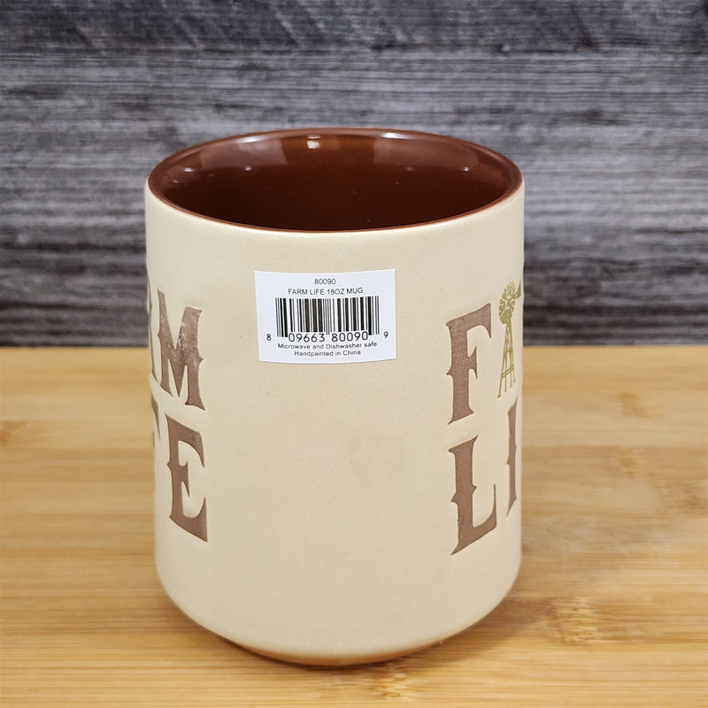 Load image into Gallery viewer, Farm Life Coffee Mug Country Living Windmill Rustic Ceramic Cup Blue Sky 18oz
