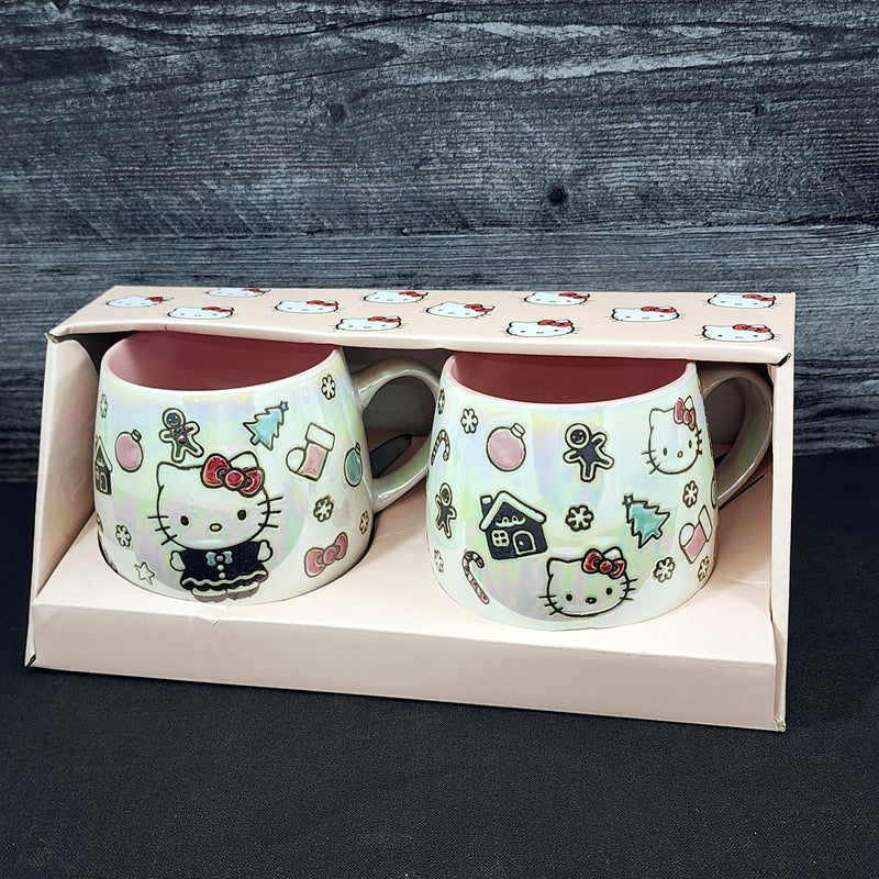 Load image into Gallery viewer, Hello Kitty Holiday Icon Luster Coffee Mug Set Blue Sky Ceramic Tea Cup 21oz
